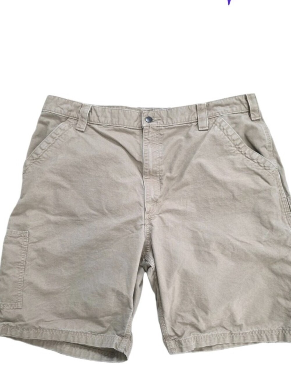 Carhartt Mens B147 Carpenter Canvas Shorts Beige Tan Size 42 Work Construction